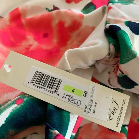 Eliza J Puff Sleeve Floral Sheath Dress Size 4 NWT - Picture 13 of 14